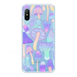 Силиконовый чехол Пастельные грибы на Xiaomi Redmi 6 Plus