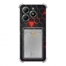 Карман Фон соты красные на Realme C61 4G (Global)