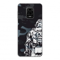 Силиконовый чехол Спина солдата на Xiaomi Redmi Note 9 Pro