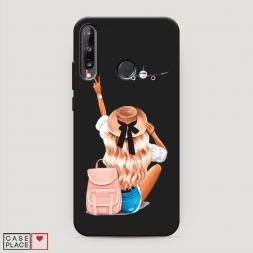 Матовый силиконовый чехол Автостопом самолетом на Huawei Y7p