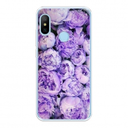 Силиконовый чехол Пионы сиреневые на Xiaomi Redmi 6 Plus