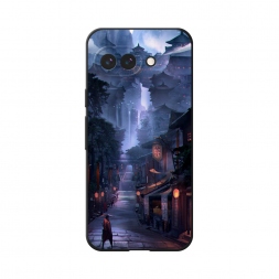 Матовый силиконовый чехол Одинокий самурай на Google Pixel 9a