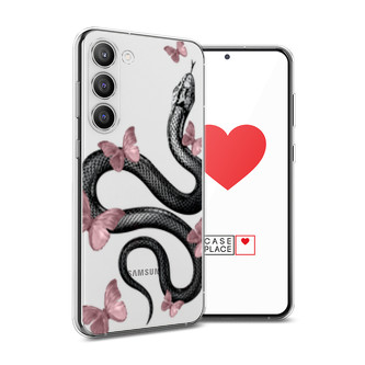 Силиконовый чехол Snake and butterflies 3 на Samsung Galaxy S23 Plus 5G