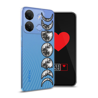 Силиконовый чехол Фазы луны на Infinix Smart 7 HD