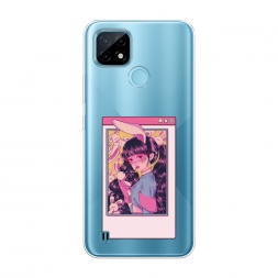 Силиконовый чехол Anime window на Realme C21