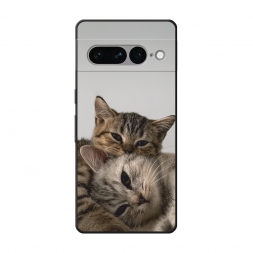 Матовый силиконовый чехол Нежные котята на Google Pixel 7 Pro