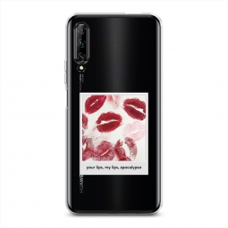 Силиконовый чехол Полароид губы 2 на Huawei Y9s