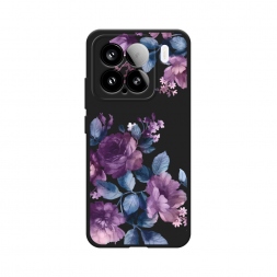 Матовый силиконовый чехол Purple Blossoms на Xiaomi 15