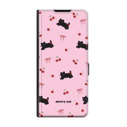 Чехол-книжка Premium cherry cat на Itel P55+ 4G