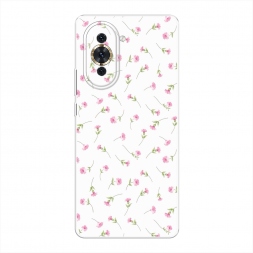 Силиконовый чехол Розовые бутончики паттерн на Huawei Nova 10