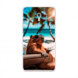 Силиконовый чехол Чилловая капибара на Alcatel Pixi 4 (5) 5045D