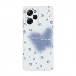 Силиконовый чехол Blooms in time blue на Xiaomi Poco X5 Pro 5G