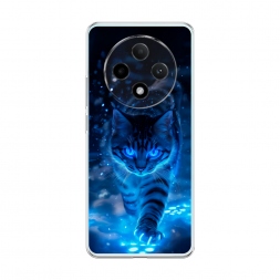 Силиконовый чехол Синий кот на Oppo A3 Pro 5G