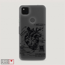 Силиконовый чехол Анатомическое сердце 2 на Google Pixel 4A