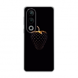 Силиконовый чехол Черно-золотая клубника на Oneplus Nord CE4