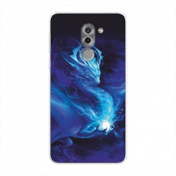 Силиконовый чехол Лунный дракон на Honor 6X