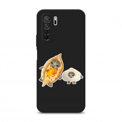 Матовый силиконовый чехол Грузинские котята на Honor 30S (Global)