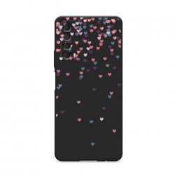 Матовый силиконовый чехол Посыпка сердечки на Huawei P Smart 2021