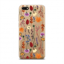 ����������� ����� Orange Purple flowers �� Huawei Y5 Lite (2018)
