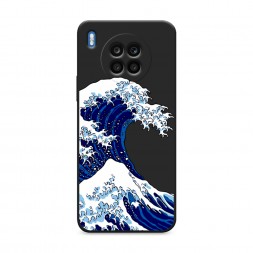 Матовый силиконовый чехол Волна в Канагаве на Honor 50 Lite