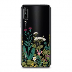 Силиконовый чехол Дикие полевые цветы на Huawei Y9s