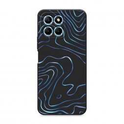 Матовый силиконовый чехол Blue lines на Honor X6s