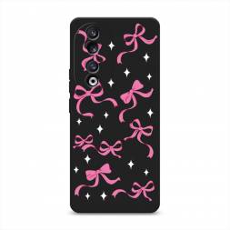 Матовый силиконовый чехол Милые ленточки на Honor 90 Pro