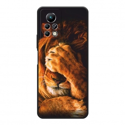 Матовый силиконовый чехол Львиный стыд на Infinix Note 11 Pro