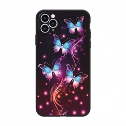 Матовый силиконовый чехол Бабочки в розовом сиянии на iPhone 11 Pro