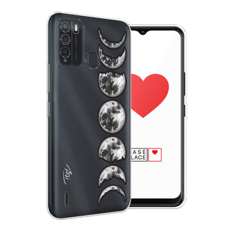 Силиконовый чехол Фазы луны на Itel Vision 1 Pro