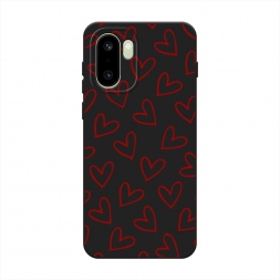 Матовый силиконовый чехол Little hearts doodles 2 на OnePlus 15R