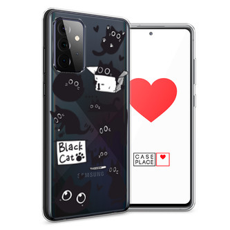 ����������� ����� Black cat doodles �� Samsung Galaxy A72