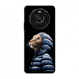 Силиконовый чехол Кот в капюшоне на Honor X9