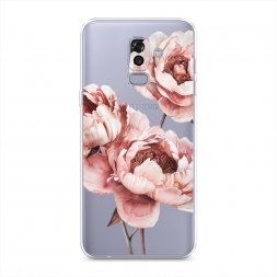 Силиконовый чехол Акварельные бутоны на Samsung Galaxy J8