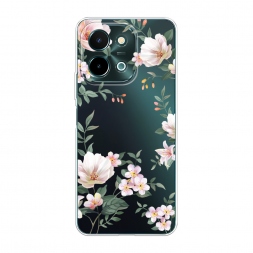 Силиконовый чехол Beautiful white flowers на Vivo Y28 4G