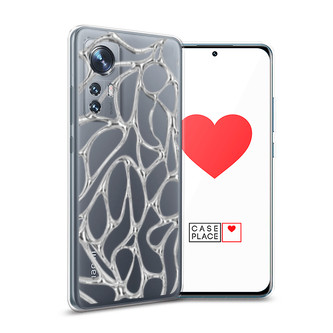 Силиконовый чехол Сетка хром на Xiaomi 12