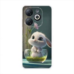 Силиконовый чехол Крольчонок в вазе на Infinix Smart 8 Plus