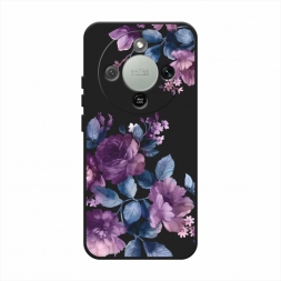 Матовый силиконовый чехол Purple Blossoms на Honor X9d