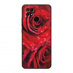 Матовый силиконовый чехол Страстные розы на Xiaomi Redmi 10C