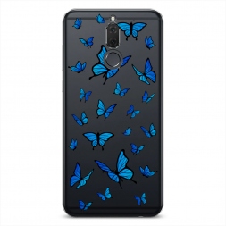 Силиконовый чехол Синие бабочки на Huawei Nova 2i