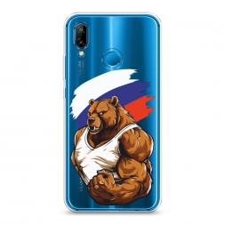 Силиконовый чехол Русский медведь на Huawei P20 Lite