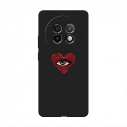 Матовый силиконовый чехол heart eye 2 на Realme 13 Plus