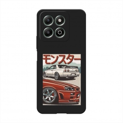 Матовый силиконовый чехол Monster car на Honor X6b