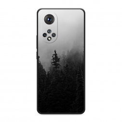 Матовый силиконовый чехол Туманный лес на Huawei Nova 9