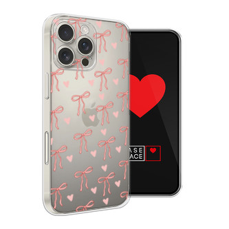 Силиконовый чехол Бантики и сердечки на iPhone 16 Pro Max