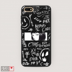 ������� ����������� ����� Manga graffiti white �� Huawei Y5 2018