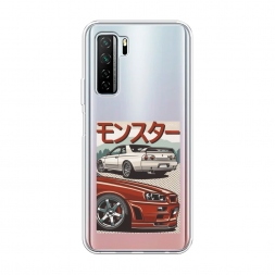 Силиконовый чехол Monster car на Honor 30S (Global)