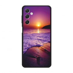 Матовый силиконовый чехол Закат на пляже на Samsung Galaxy M54