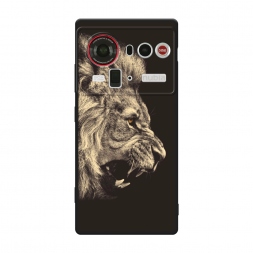 Матовый силиконовый чехол Львиный рык 2 на ZTE Nubia Z80 Ultra