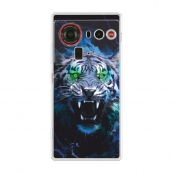 Силиконовый чехол Сверкающие глаза тигра на ZTE Nubia Z80 Ultra